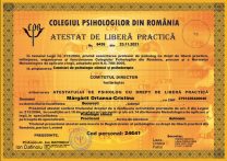 Ortansa Margarit - Atestat libera practica in Psihologie Clinica